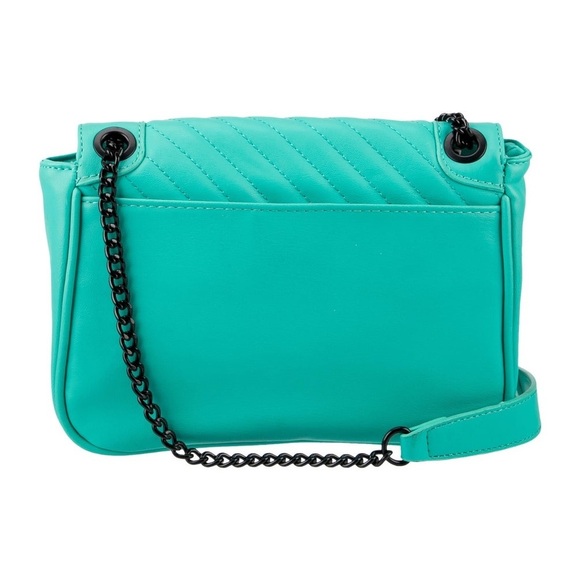 NWT Badgley Mischka Teal Blue Crossbody Handbag Purse - Picture 4 of 11